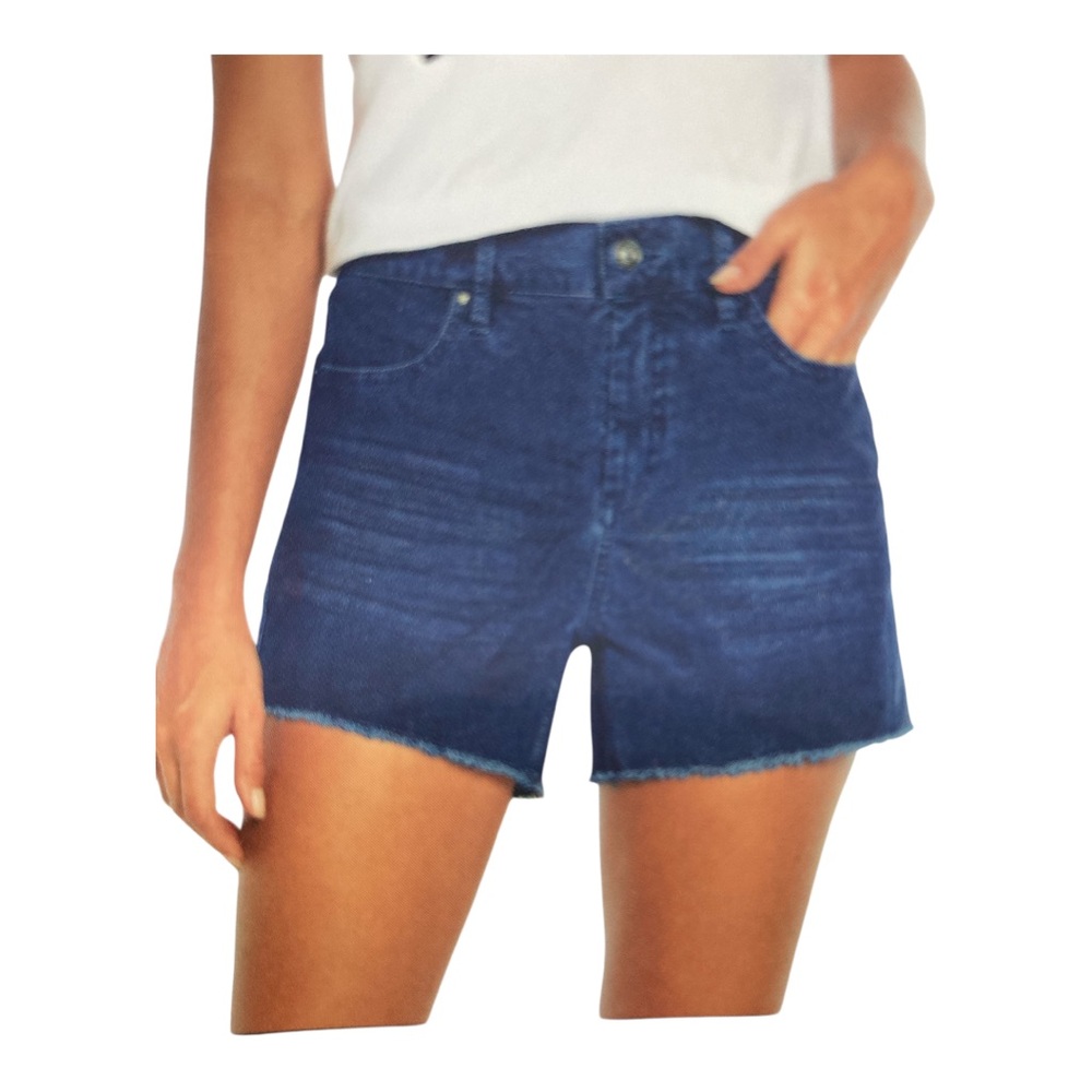 GAP QLS0910S Womens Corduroy Cut-Off Frayed Hem Shorts, Medieval Blue Size 4 NWT